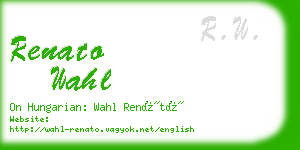 renato wahl business card